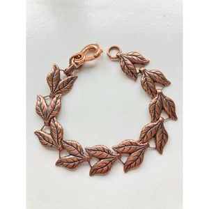Vintage southwest solid copper leaf Bracelet
